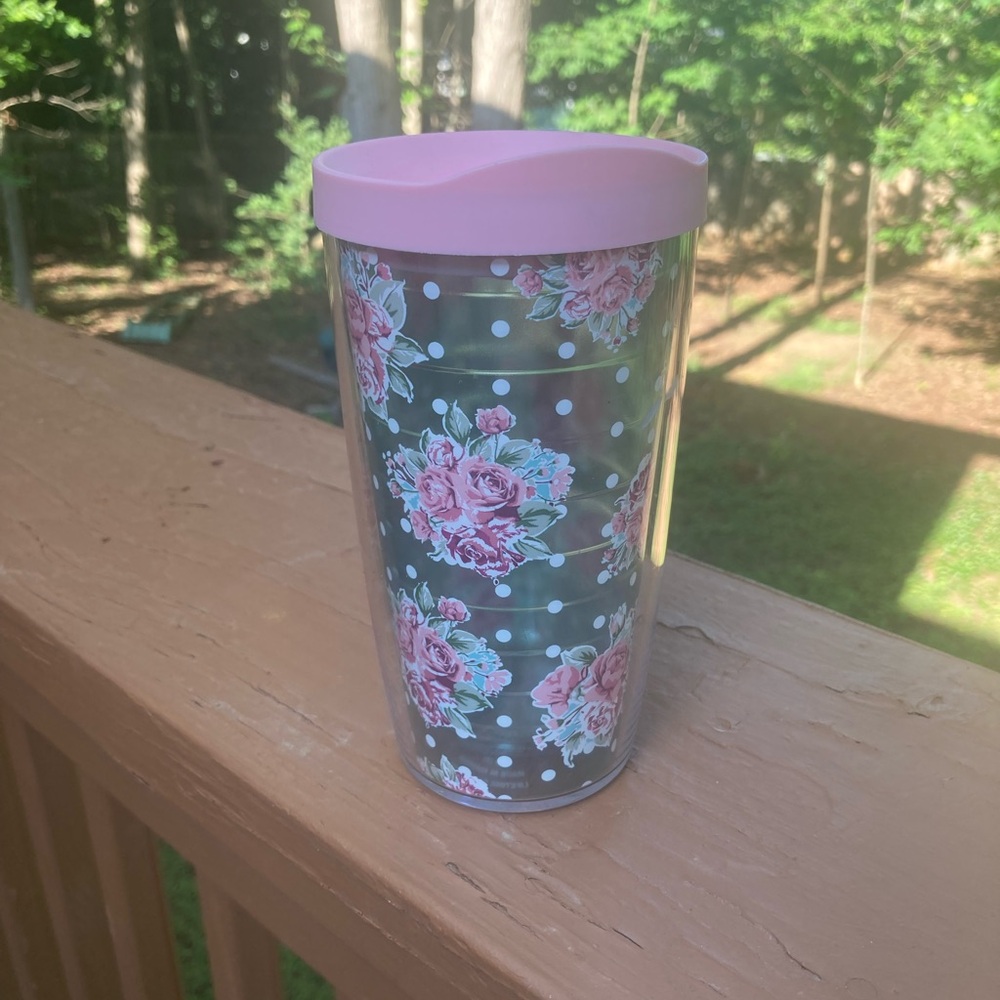 Tervis pink rose insulated cup